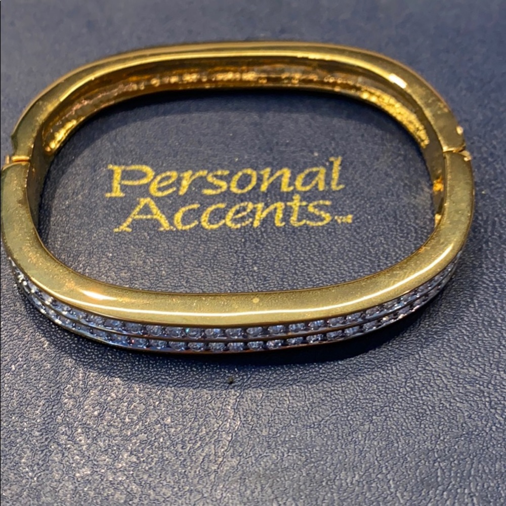 Personal Accents Gold Tone and Rhinestone bracelet